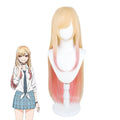 Long Blonde Pink-Tone Wig for Women Cosplay & Halloween