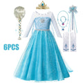 Girls Full Print Princess Dress Costume for Birthday Parties