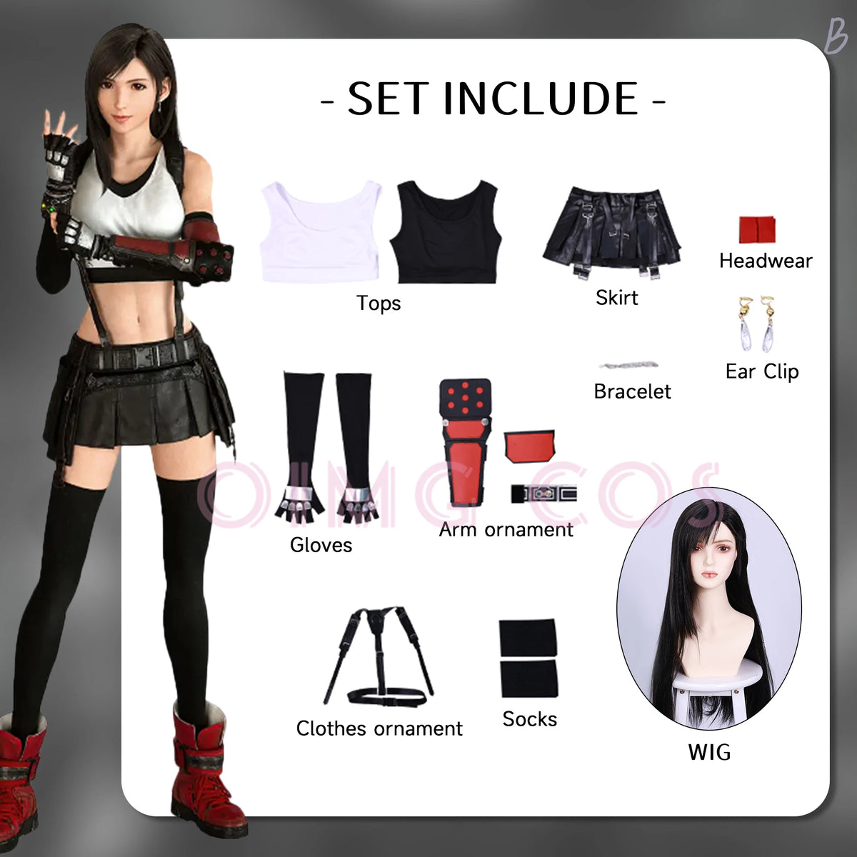Anime-Inspired Women’s Uniform Cosplay Costume with Wig