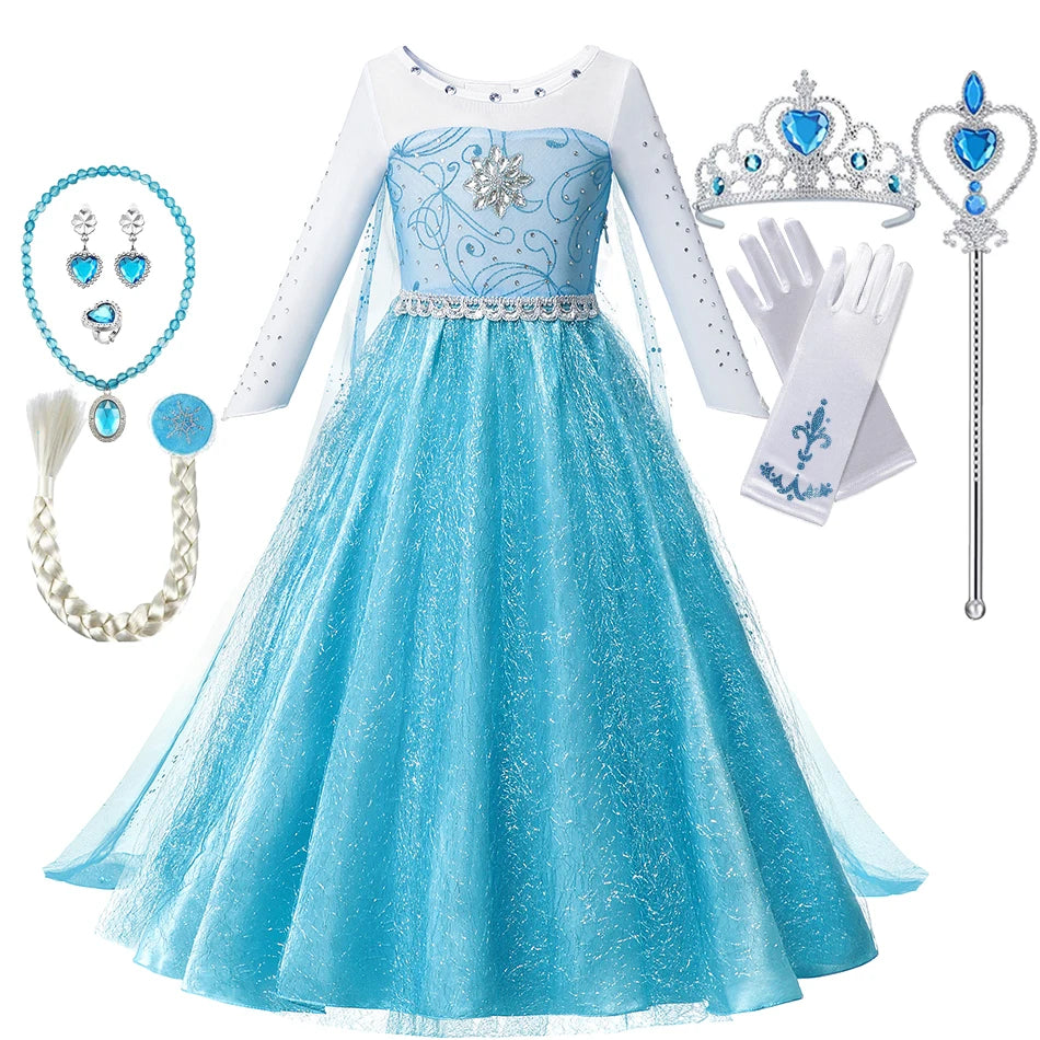 Girls Fantasy Princess Dress Halloween Costume for Kids