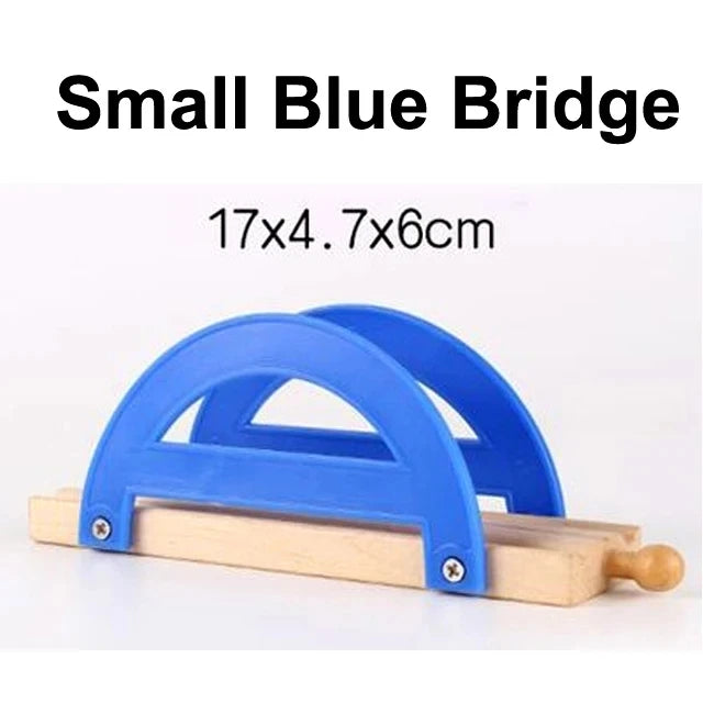 All Kinds of Wooden Train Tracks Accessories Beech Wood Railway Tracks Wooden Bridge Tunnel Fit for Wood Tracks Toys