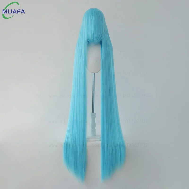 150cm Long Straight Cosplay Wig with Bangs Heat Resistant