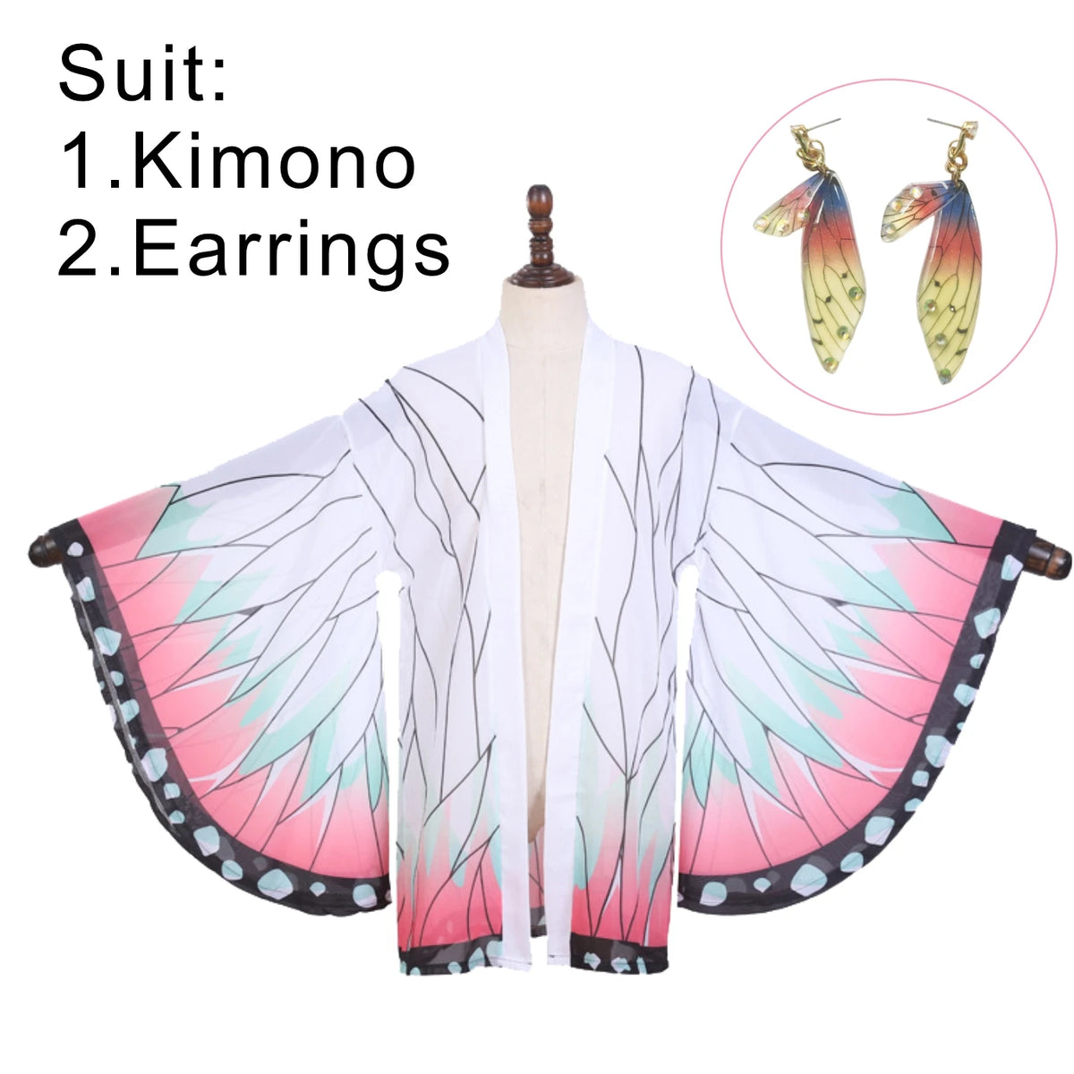 Women's Butterfly-Inspired Kimono Cosplay Cardigan Robe