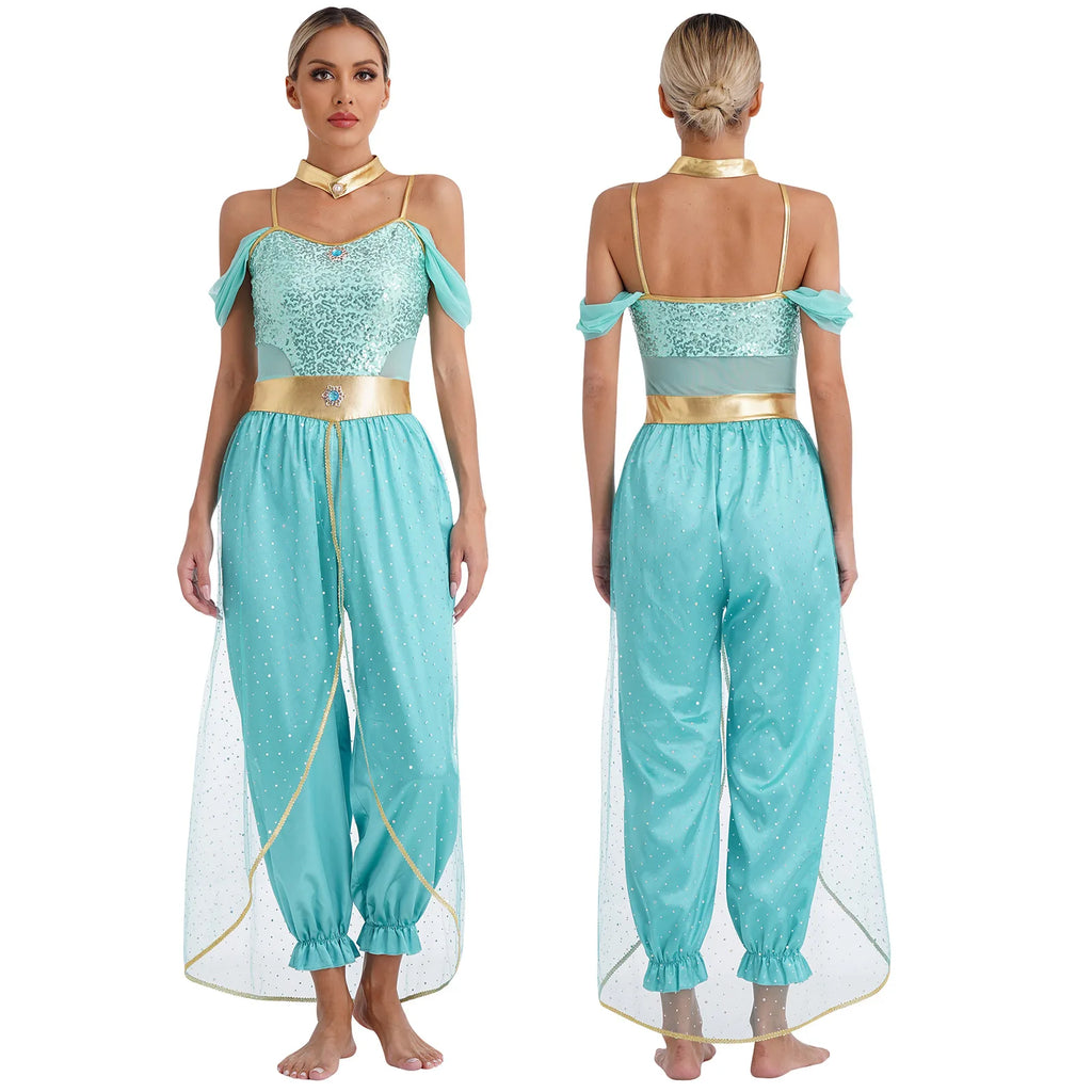Arabian Princess Costume Embroidered Dance Outfit