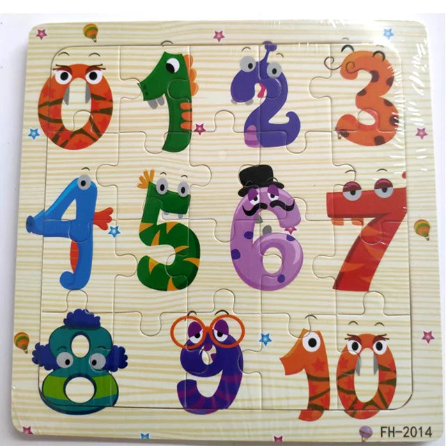 New 20 Piece Wooden 3d Puzzle Cartoon Animal Vehicle Jigsaw Puzzle Montessori Educational Toys For Kids 3-6 Years Old