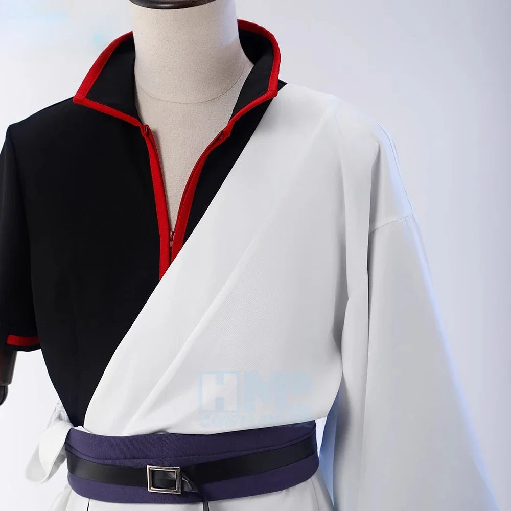 Anime-Inspired Samurai Cosplay Costume Set with Wig