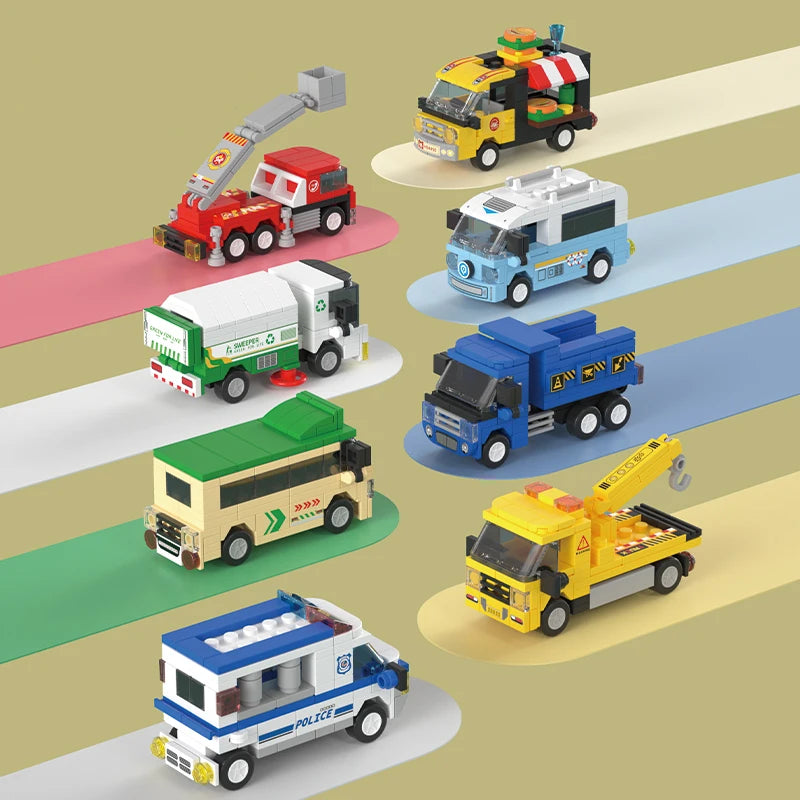 8 Puzzle Toys, Building Blocks, Sliding Cars, City Themed Simulation Vehicles, Exquisite Interior Decorations, Holiday Gifts