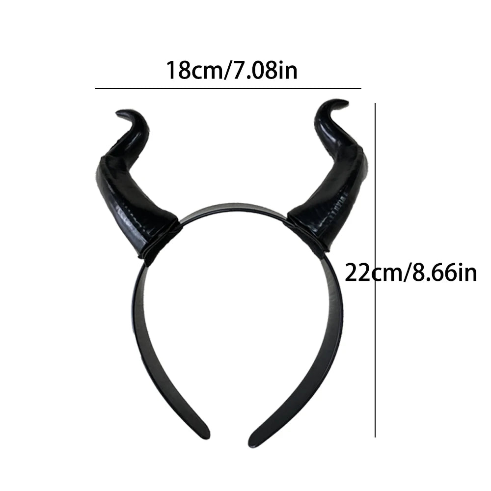 Black Horned Witch Headband, Halloween Costume Headpiece