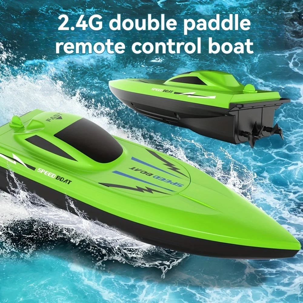 2.4G Remote Control Speed Boat for Kids – Fast Electric RC Boat Toy with Dual Motor, Waterproof Model for Pool & Outdoor Play