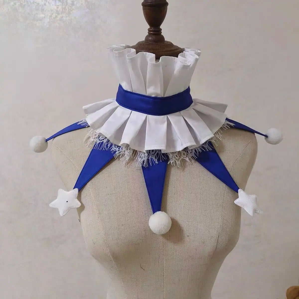 Cute wear fairy tale style clown collar cos stage clown ruff collars Halloween colorful clowns chocker