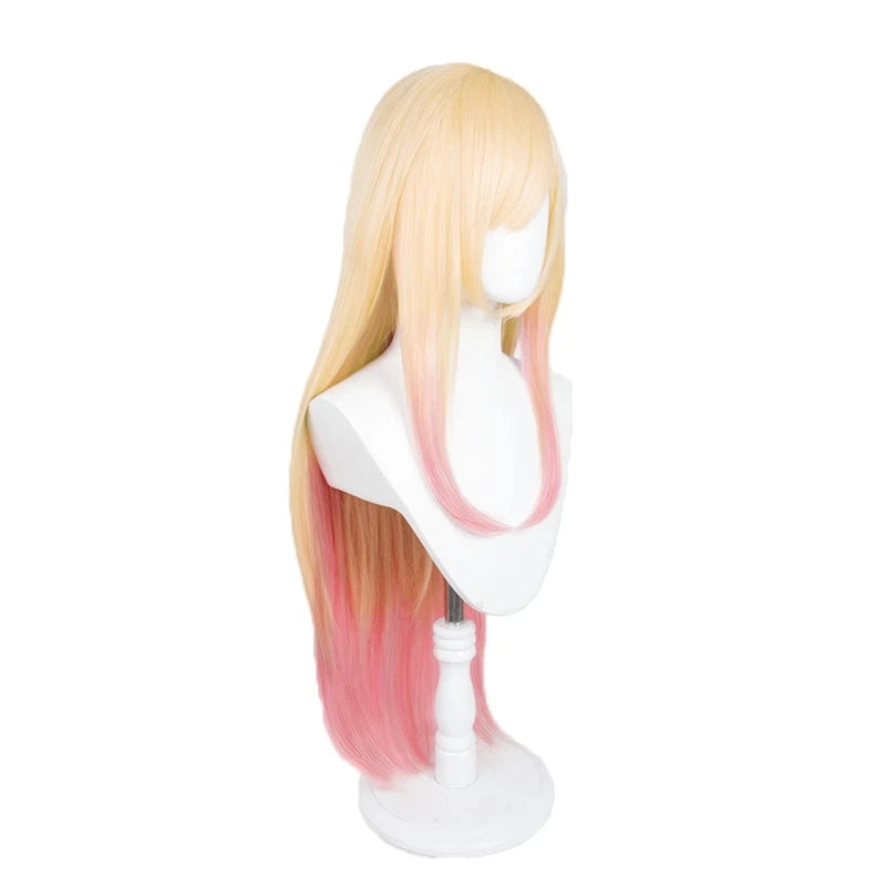 Long Blonde Pink-Tone Wig for Women Cosplay & Halloween