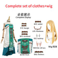 Fantasy Princess Cosplay Dress with Wig & Headdress Set