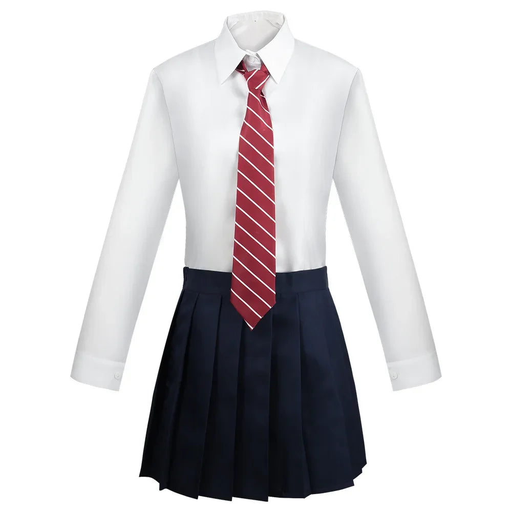 Girls School Uniform Cosplay Costume with Coat, Skirt & Tie