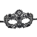 Black Lace Masquerade Eye Mask with Ribbon Ties