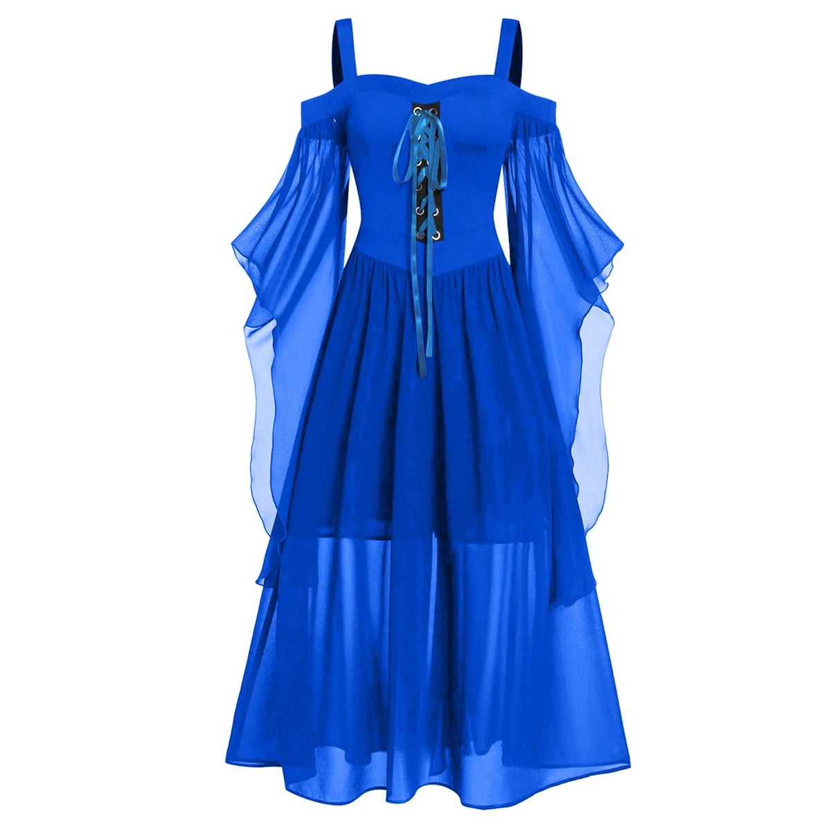 Plus Size Gothic Halloween Dress with Butterfly Sleeves