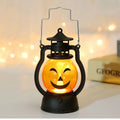 Halloween LED Hanging Pumpkin Lantern Light Ghost Lamp Candle Light Retro Small Oil Lamp Halloween Party Home Decor Horror Props
