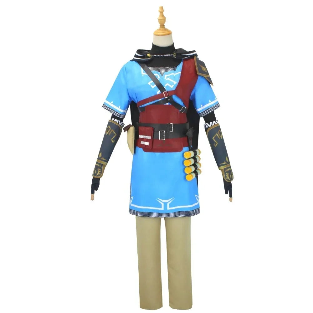 Fantasy Adventure Cosplay Costume Set with Shirt & Cloak