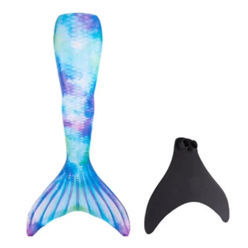 Mermaid Tail Costume Swimsuit with Monofin for Kids & Adults
