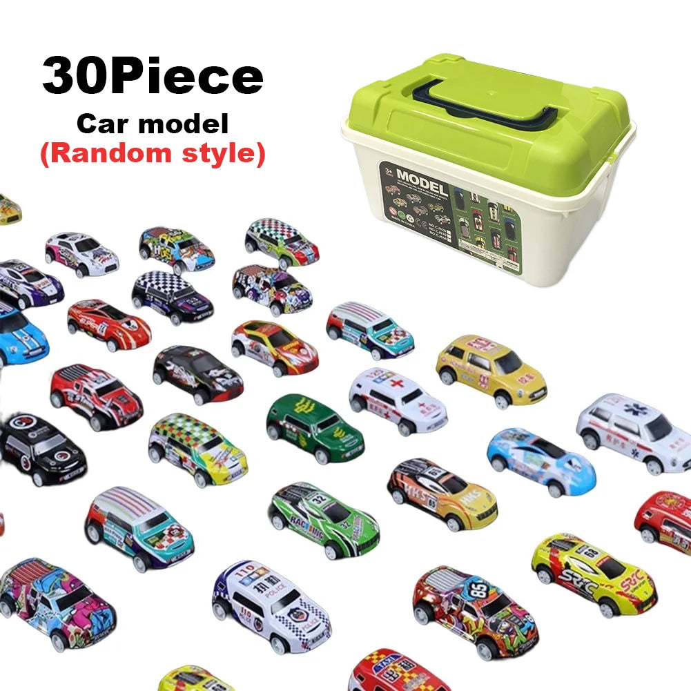 20/30/50Pcs Mini Car Set Inertia Pull Back Cars for Boys Plastic Vehicle Model Collection Toys Birthday New Year Gifts for Kids