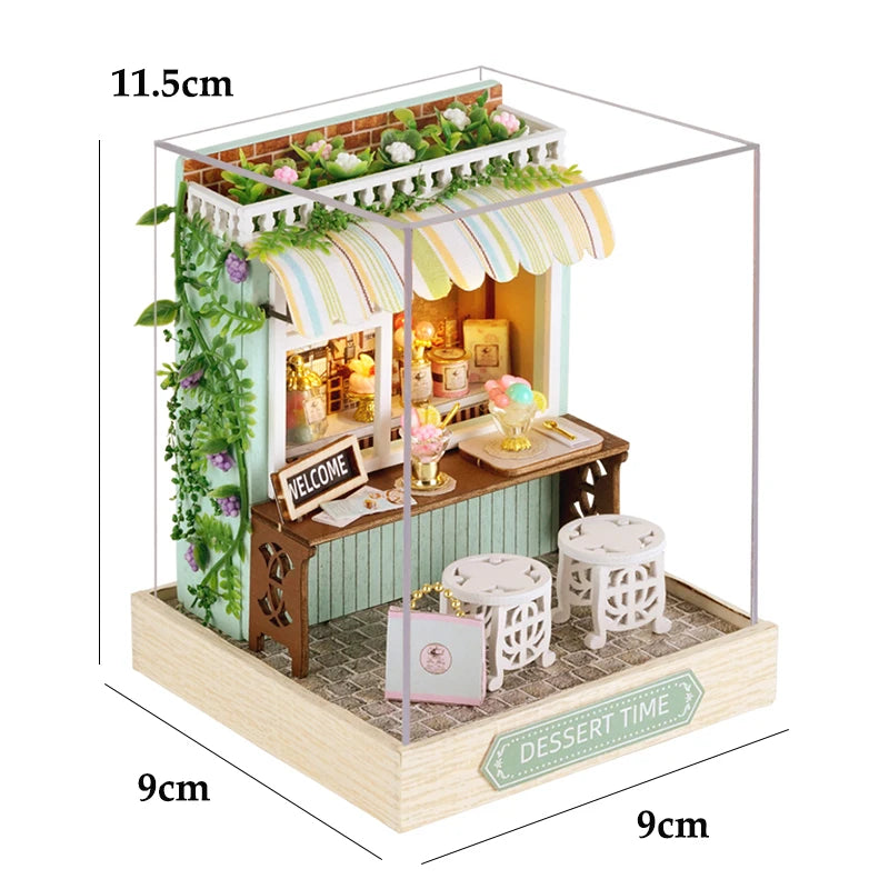 DIY Miniature Dollhouse Kit 3D Puzzle Furniture Assembly Model Doll House Educational Wooden Toys For Friends Birthday Gifts