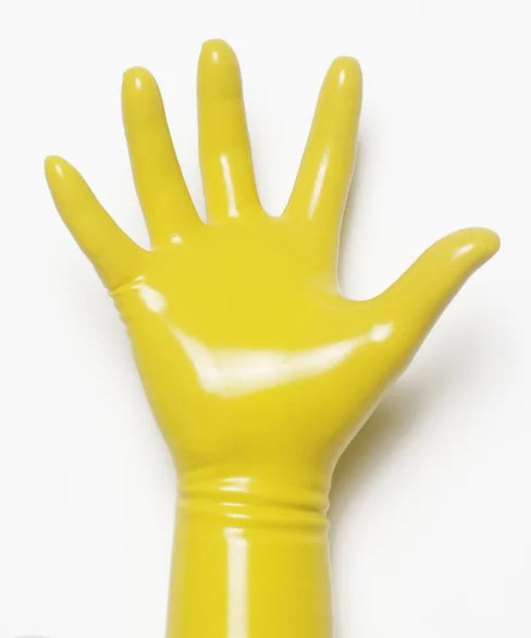 Black Latex Short Gloves for Cosplay Costumes