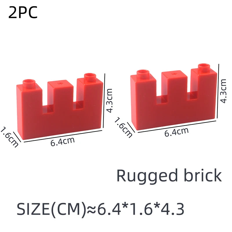Big building blocks house accessory parts roof window wall construction assemble  bricks educational toys for children gift