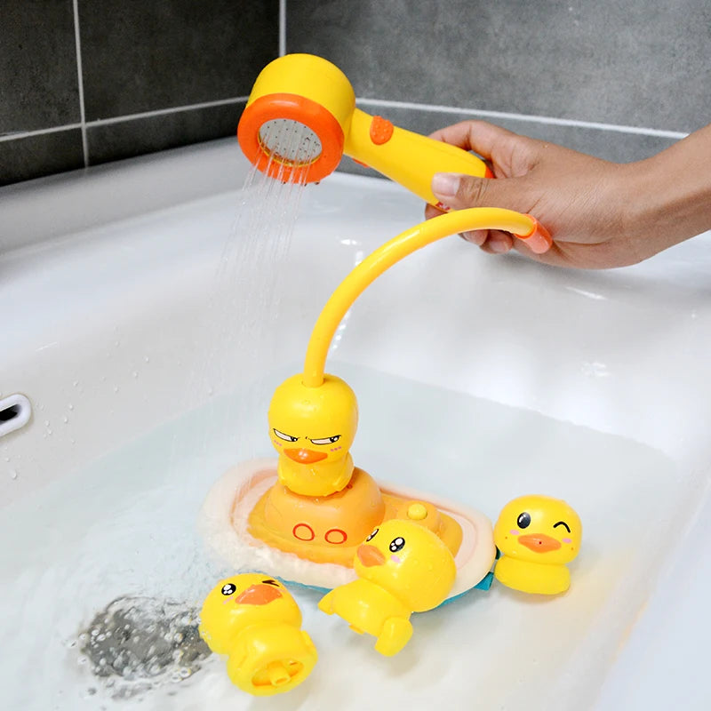New Baby Bath Kids Toys Rainbow Shower Pipeline Yellow Ducks Slide Tracks Bathroom Educational Water Game Toy for Children Gifts