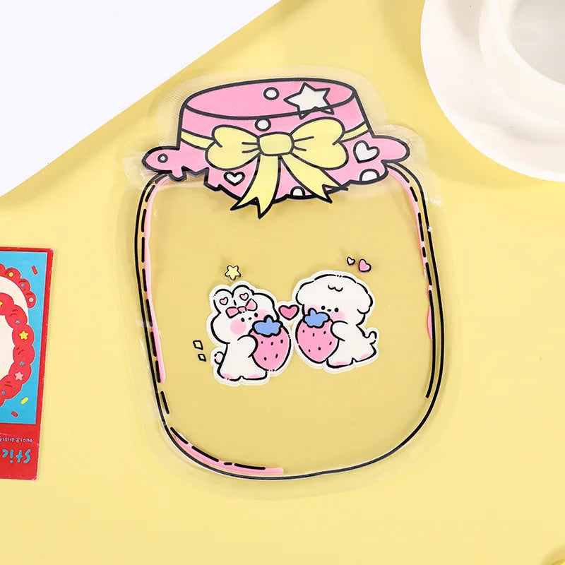 20Pcs/60Pcs Cartoon Printed Snack Cookie Storage Bag Self Sealing Design Easy to Use Small Item Storage Creative Candy PE Bag