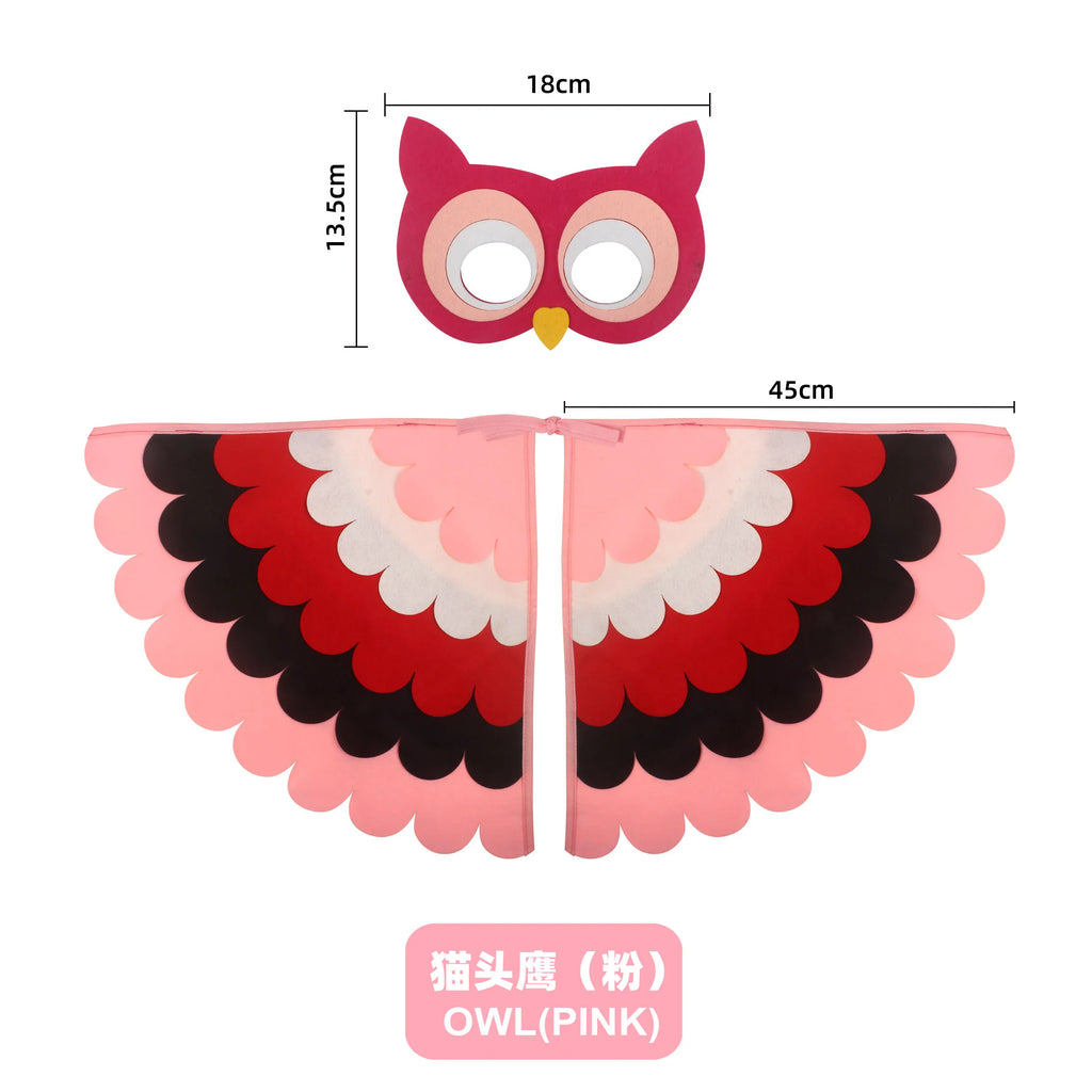 Bird Wings and Mask Costume Cape for Performances