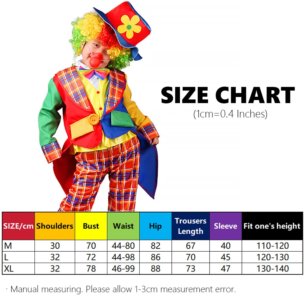 Kids Carnival Clown Jumpsuit Costume for Halloween