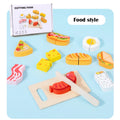 Wooden Kitchen Pretend Toy Simulation Cutting Fruit Food Game Velcro Play Kitchen Accessories Montessori Educational Toy For Kid