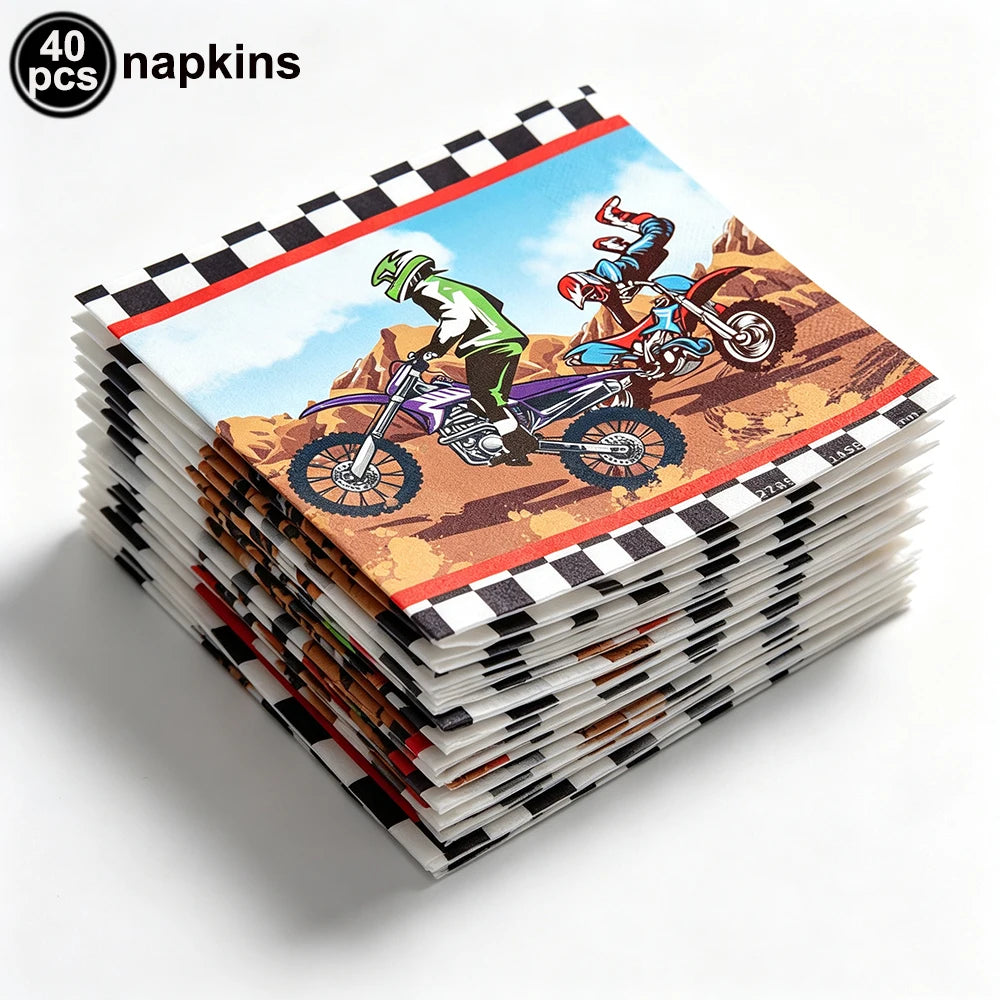 Motorcycle 2 3rd Birthday Party Decorations Motor Helmet Balloon Set Cake Toppers Banner Man Boys Motocross Sport Party Supplies