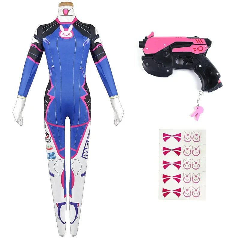 Women’s Futuristic Gaming-Inspired Zentai Cosplay Costume Set