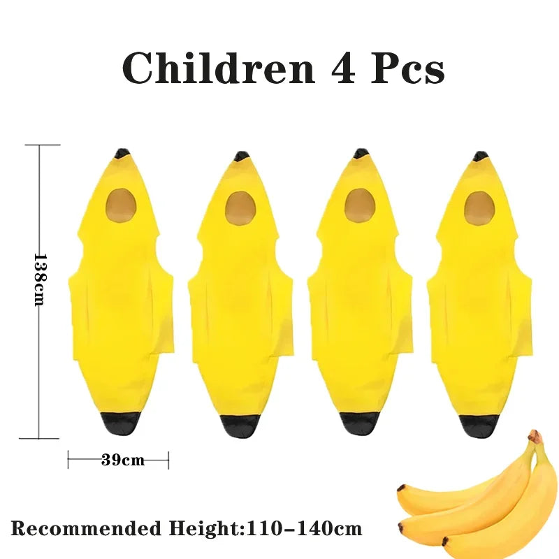 Banana Costume for Kids & Adults Halloween & Parties