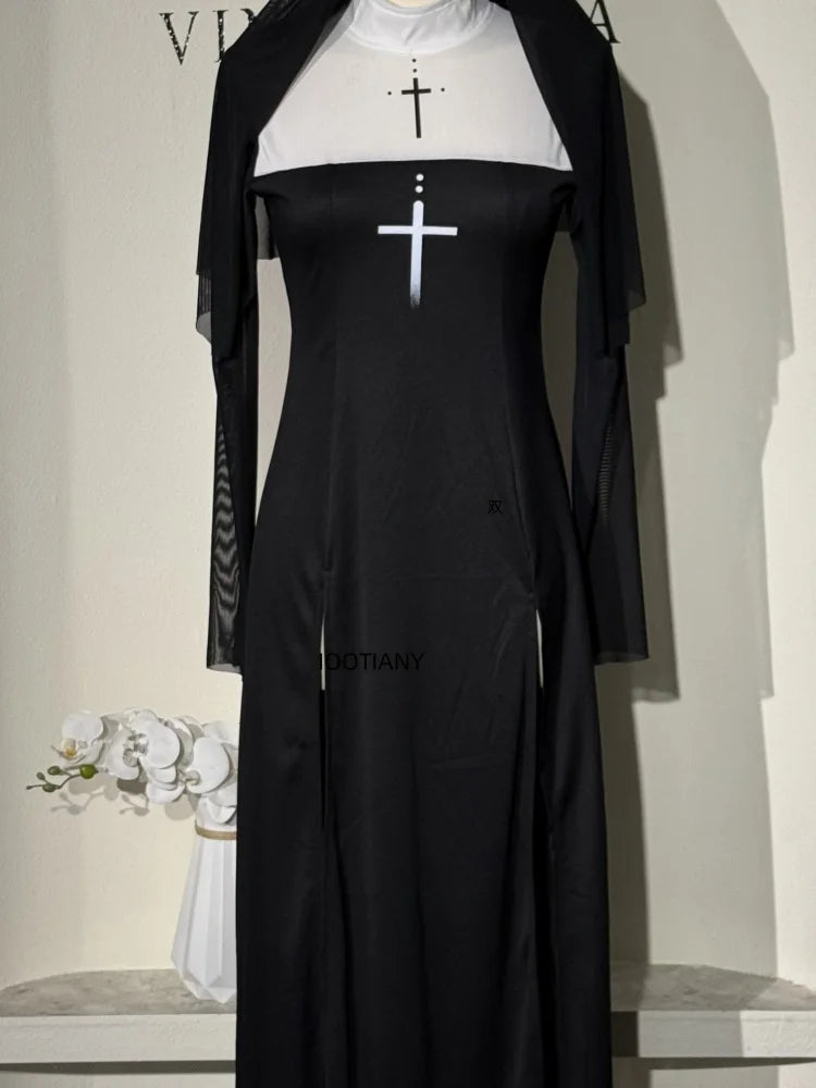 Women’s Anime-Inspired Nun Costume for Halloween & Cosplay