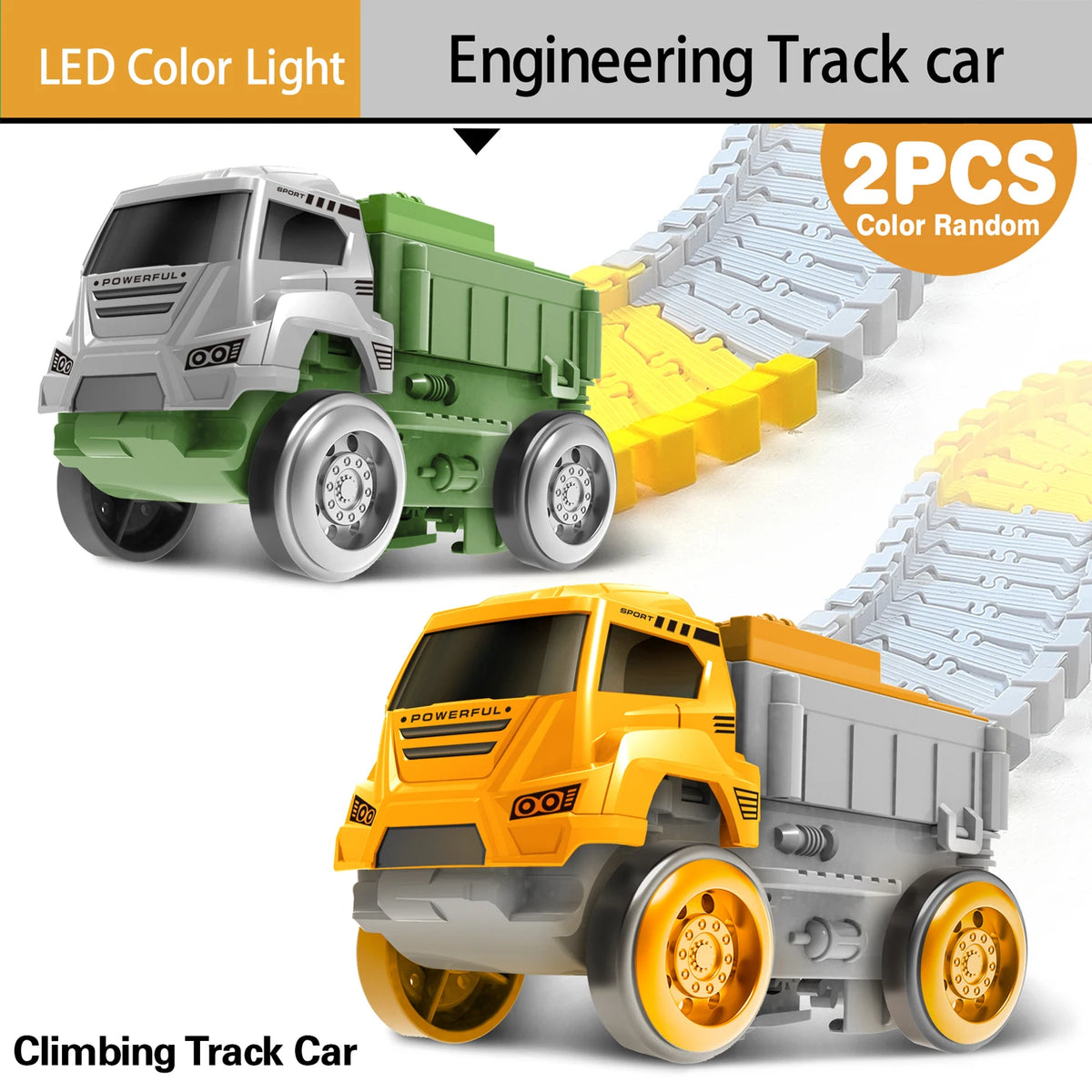 Children Electric Track Toy Car Engineering Minin Car Set Kids Puzzle Boy Toys Track Car Anti-gravity Track Train Gift for Kid