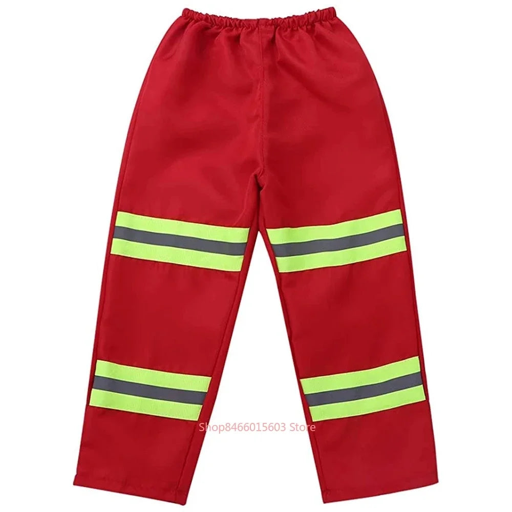 Kids Firefighter Uniform Costume for Halloween & Role Play