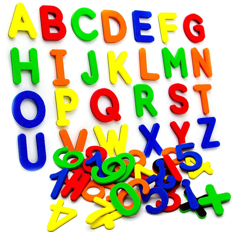 24-76pcs EVA Foam Magnetic Alphabet Letters Learning Spelling Counting Set Refrigerator Stickers Educational Toys For Kids