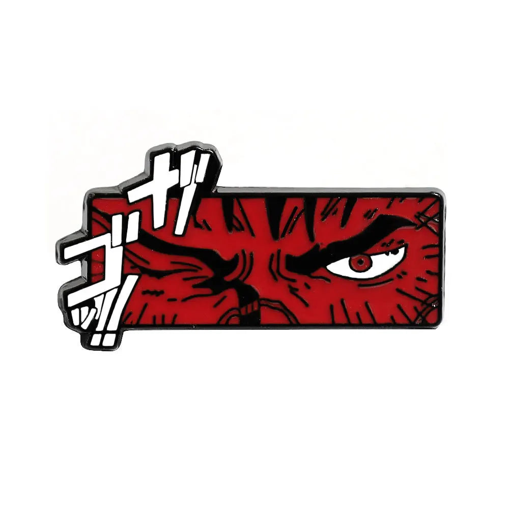 Red Fantasy Face Brooch Lapel Pin for Bags and Clothing