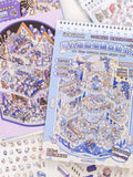 20 pcs Super Large Miniature Scene Sticker Book 3D Cute Three-dimensional House DIY CStudents Educational Fun Sence Sticker