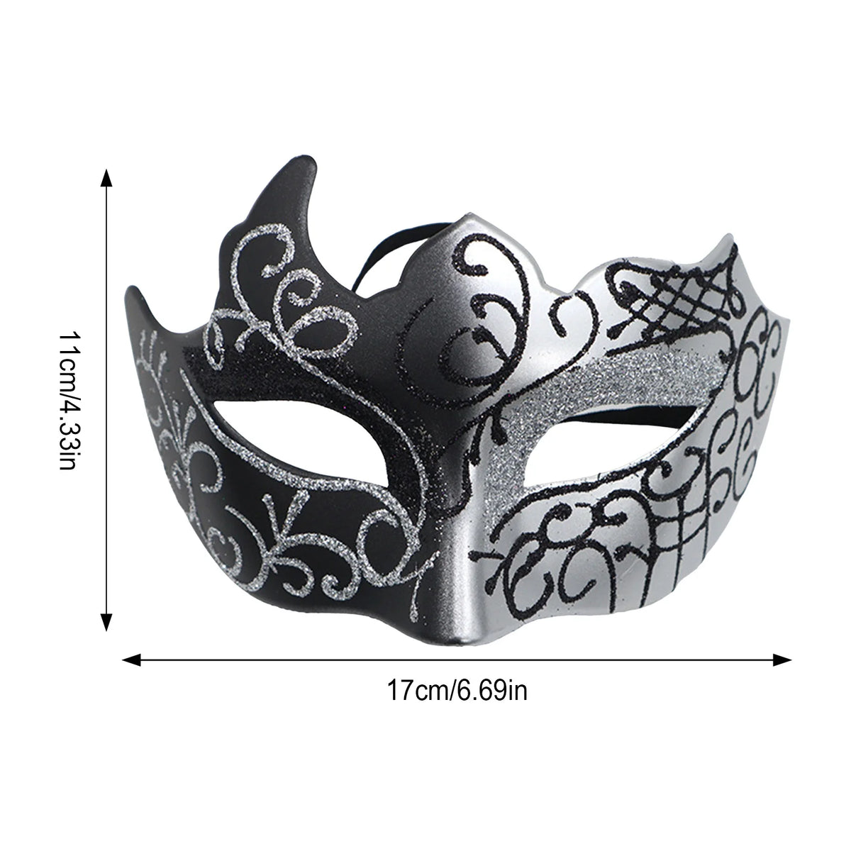 Men's Masquerade Mask with Elastic Strap for Costume Parties