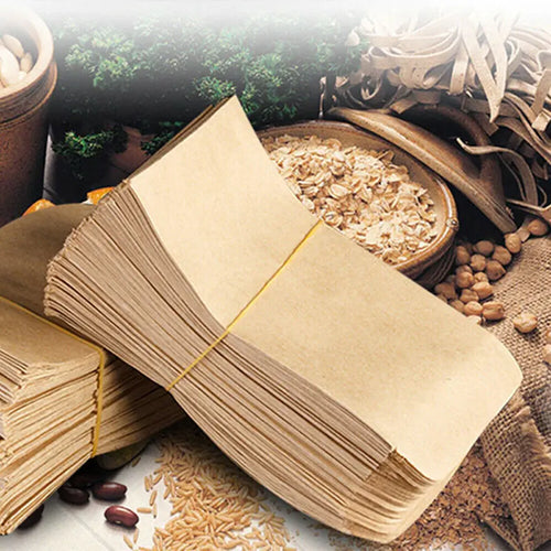 100pcs/lot 6x10cm Kraft Paper Bag Mini Envelope Gift Candy Bags Snack Baking Seed Package Supplies Gift Wrap Glue Box Wholesale