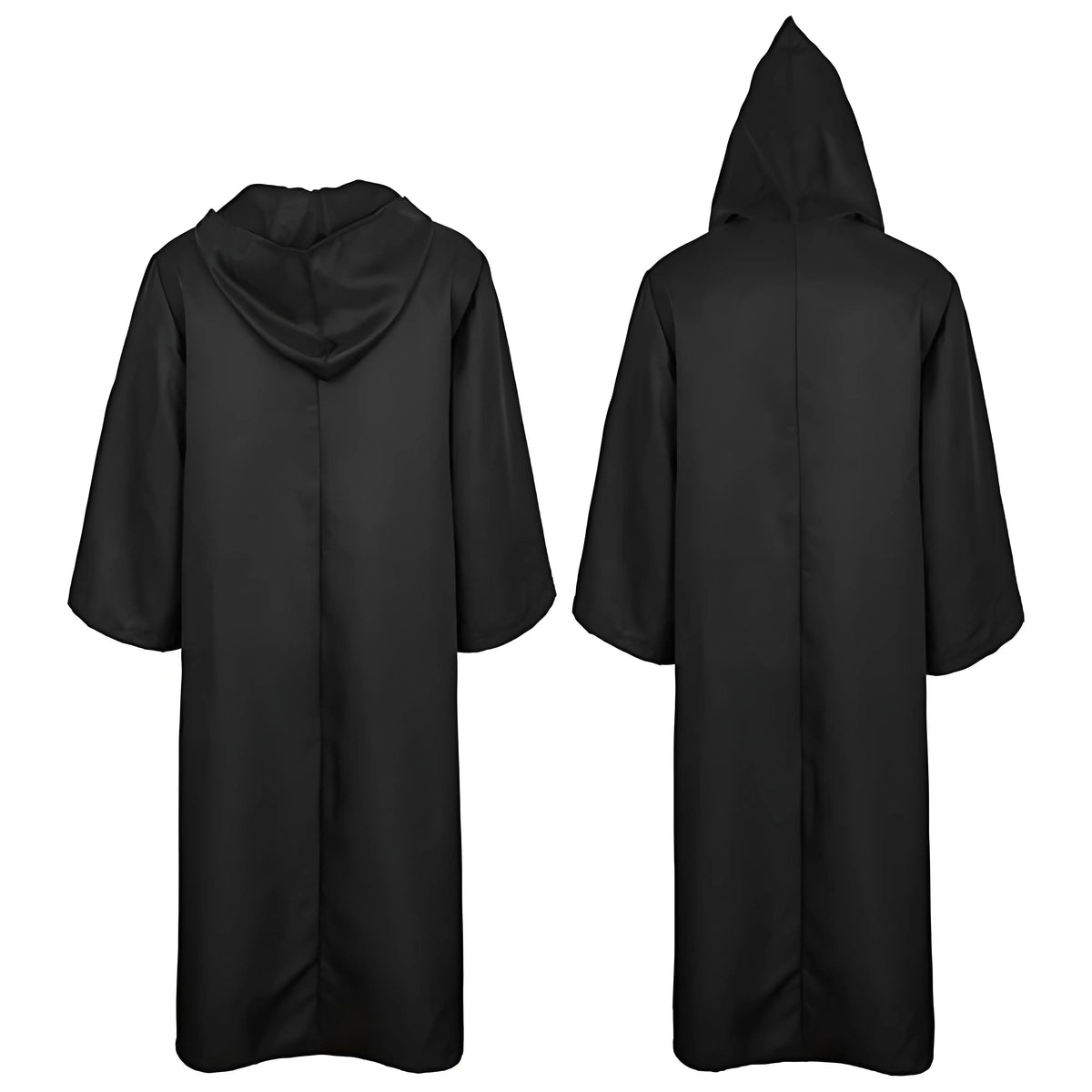Unisex Black Hooded Cloak Cape for Halloween & Cosplay