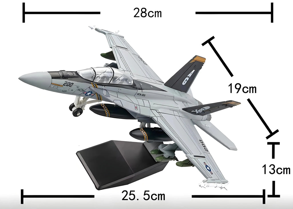 1:72 Scale Replica F18 F-18 VF103 Grumman Tomcat Super Hornet F/A-18F Pirate Flag Fighter US Navy Plane Military Model Toys Kids
