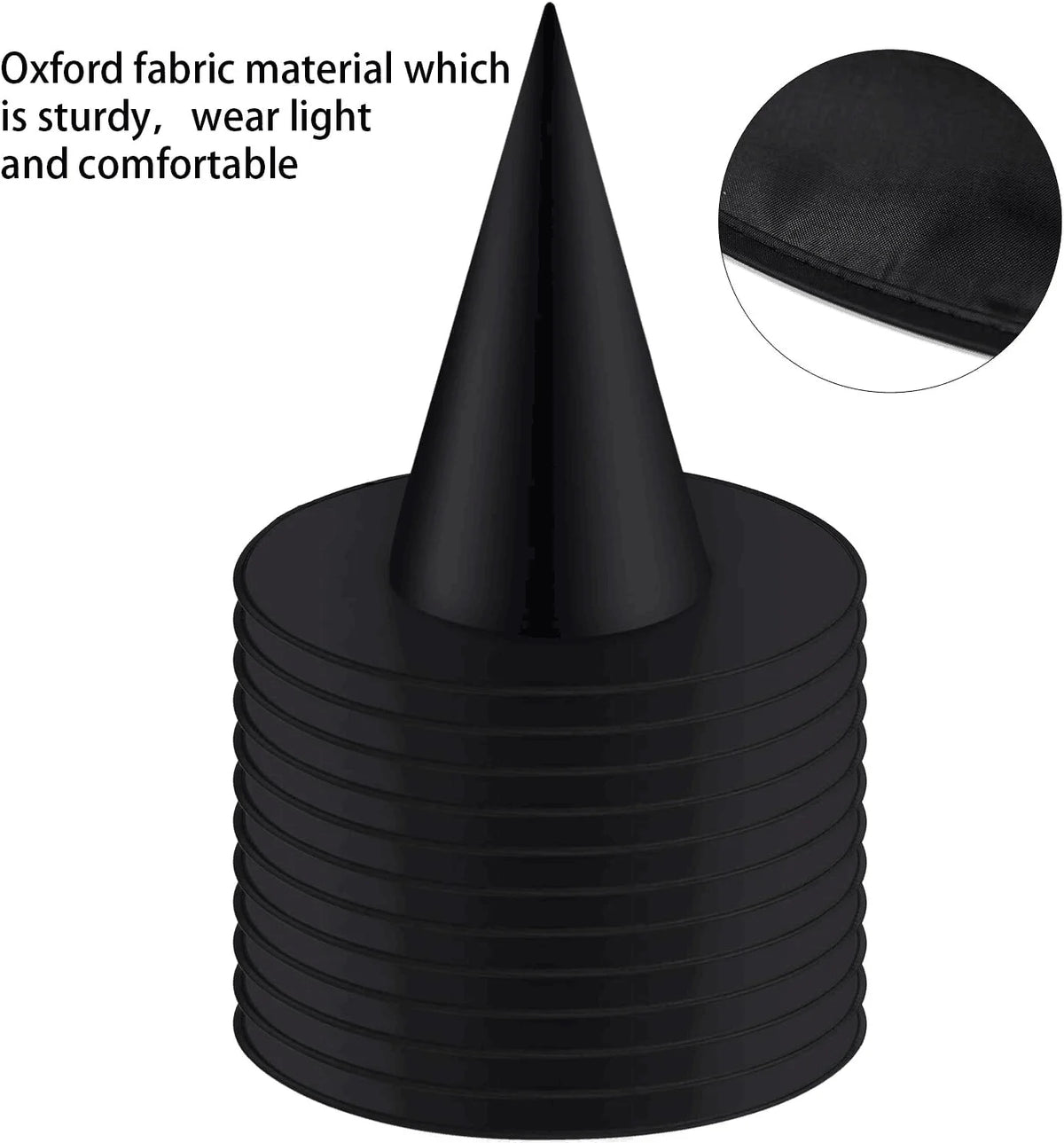 Black Witch Hats 12 Pack, Halloween Party Costume Hats