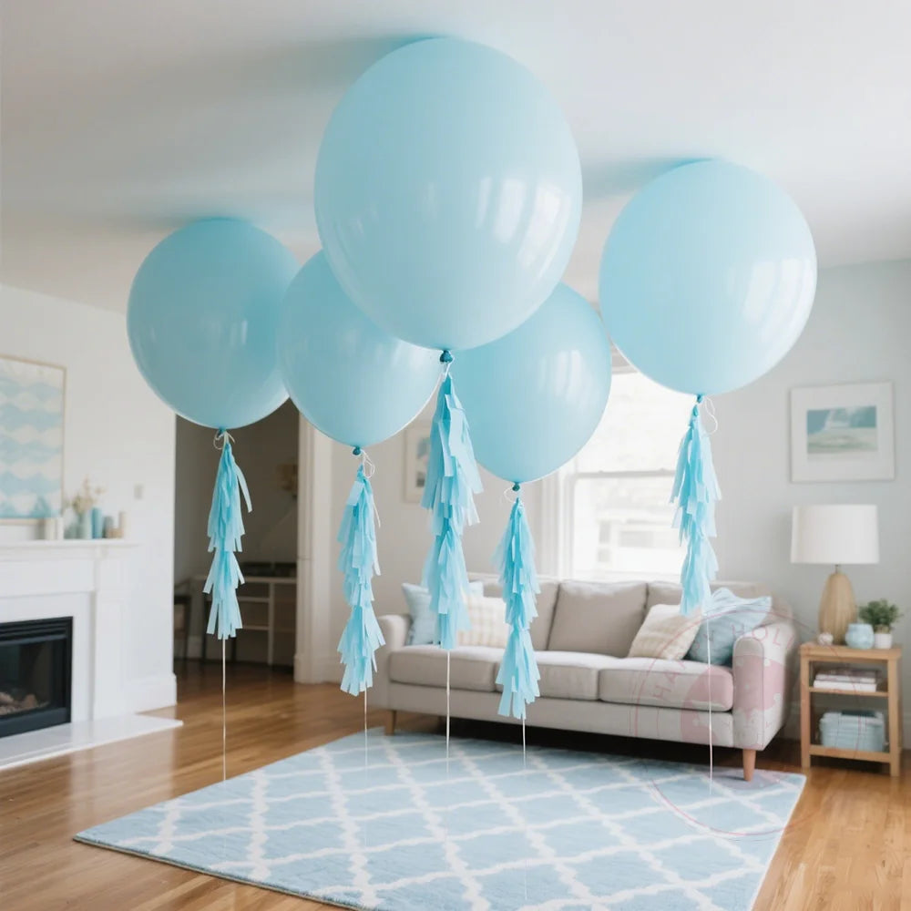 2-10pcs 36inch Color Big Balloon Purple Pink White Orange Blue Green Latex Balloons Birthday Party Decoration Helium Balloon