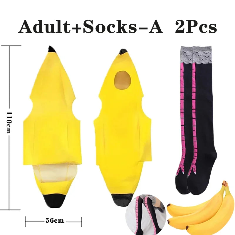 Banana Costume for Kids & Adults Halloween & Parties