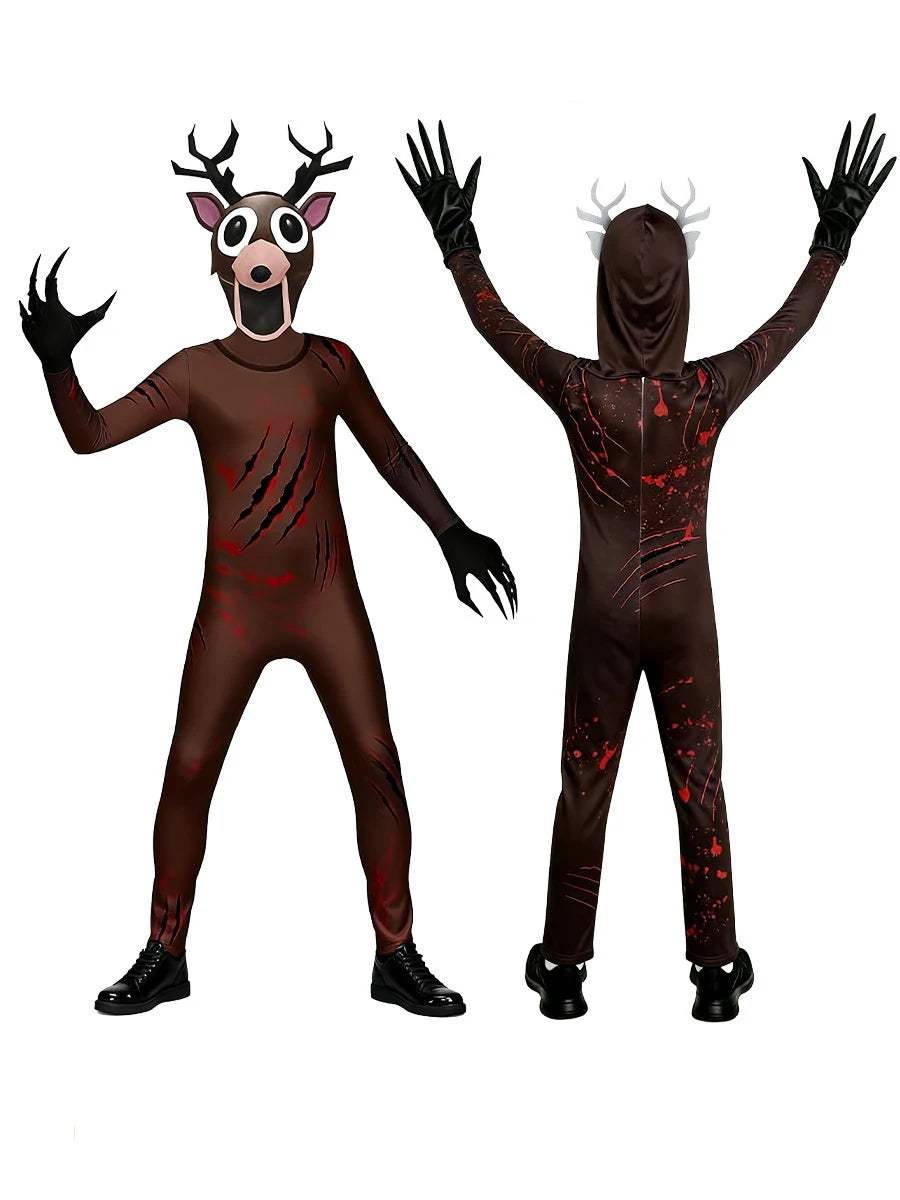 Scary Forest Deer Owl Costume for Adults & Kids