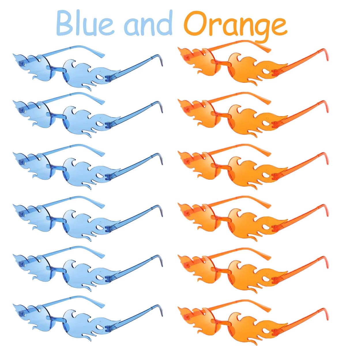 12-120 Pcs Red Fire Flame Glasses Fire Shape Sunglasses Fire Sunglasses Party Decor for Summer Shower Wedding Halloween Cosplay