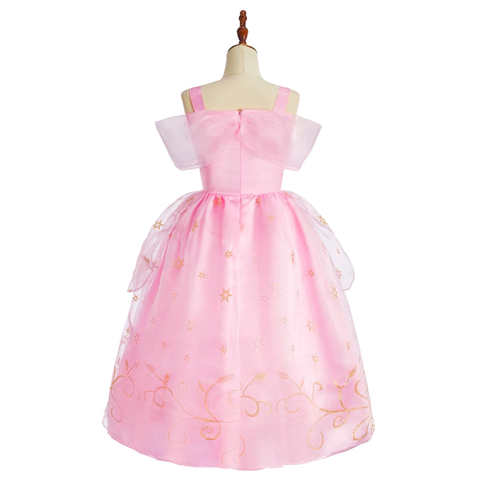 Baby Girl Pink Princess Party Dress Set for Halloween & Christmas